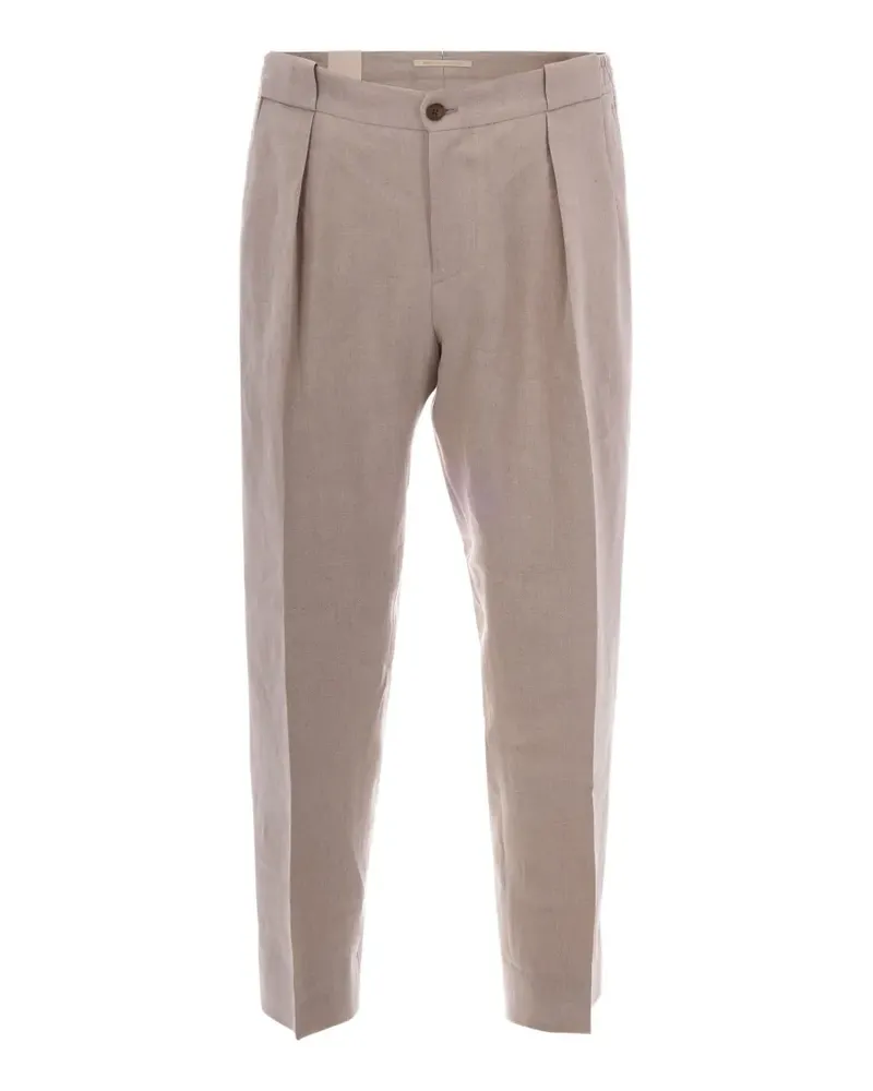Briglia 1949 pleated tapered-leg trousers - Nude Nude