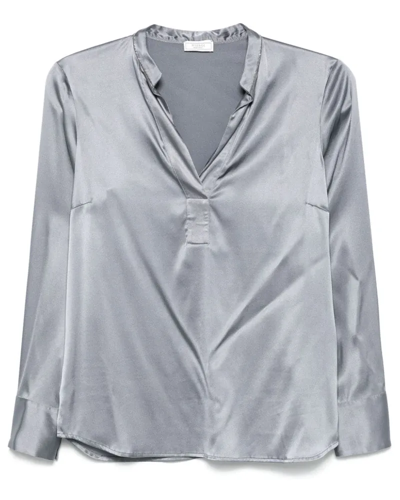 Peserico Verzierte Bluse - Grau Grau