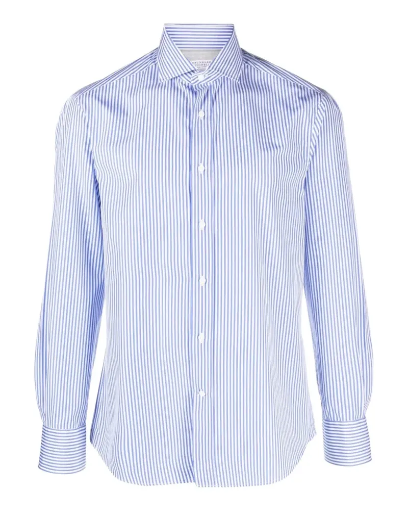 Brunello Cucinelli striped button-down shirt - Blau Blau