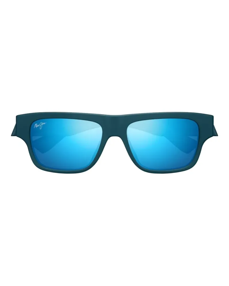 Maui Jim Eckige Kokua Sonnenbrille - Blau Blau