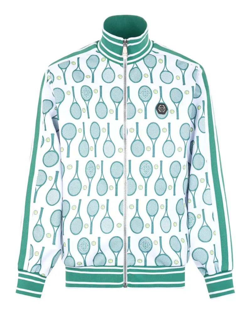 Philipp Plein Sportjacke mit Tennis-Print - Weiß Weiß
