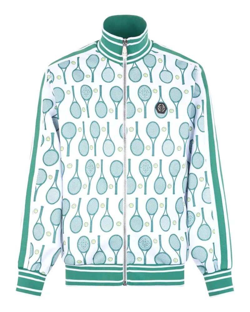 Philipp Plein Sportjacke mit Tennis-Print - Weiß Weiß
