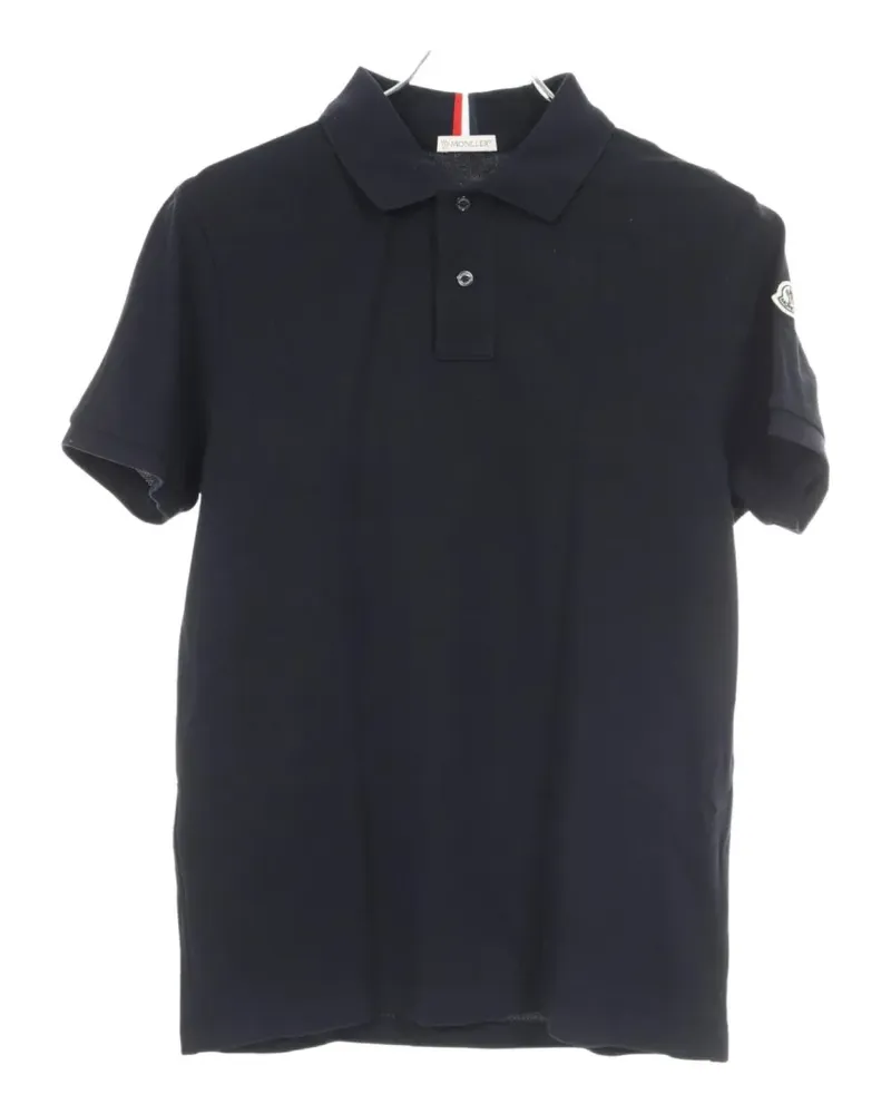 Moncler 2010s Poloshirt mit Logo-Patch - Blau Blau