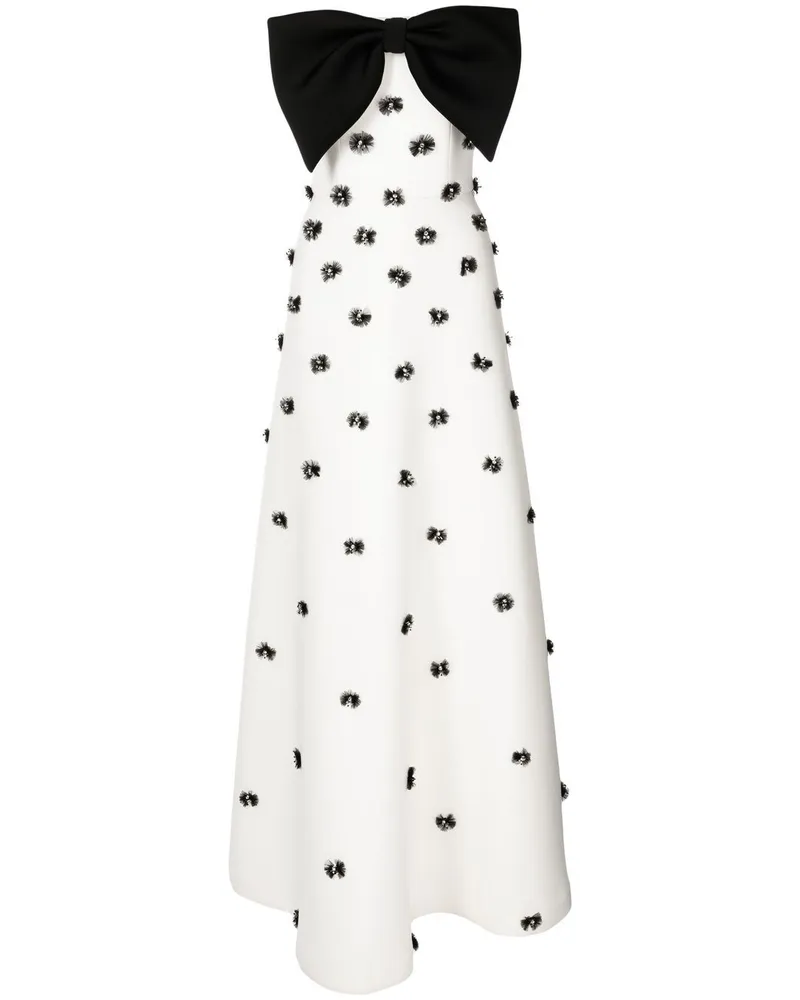 Saiid Kobeisy Abendkleid mit Perlen - Weiß Weiß