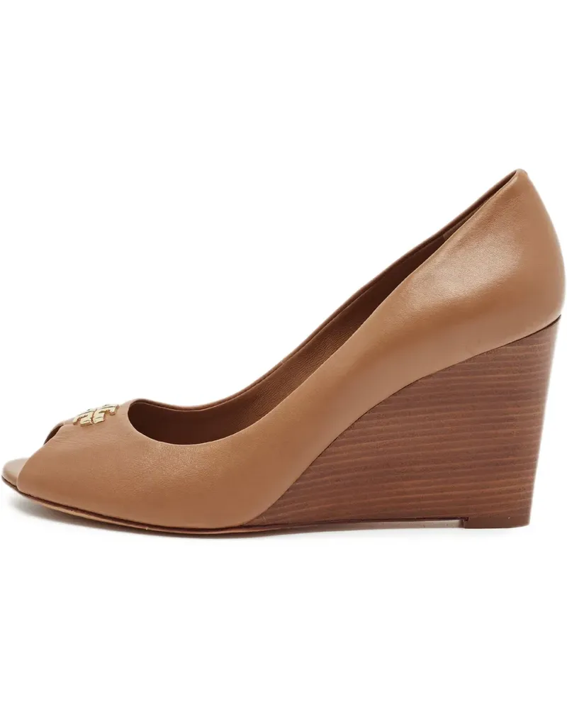 Tory Burch Reva Peeptoe-Pumps - Braun Braun
