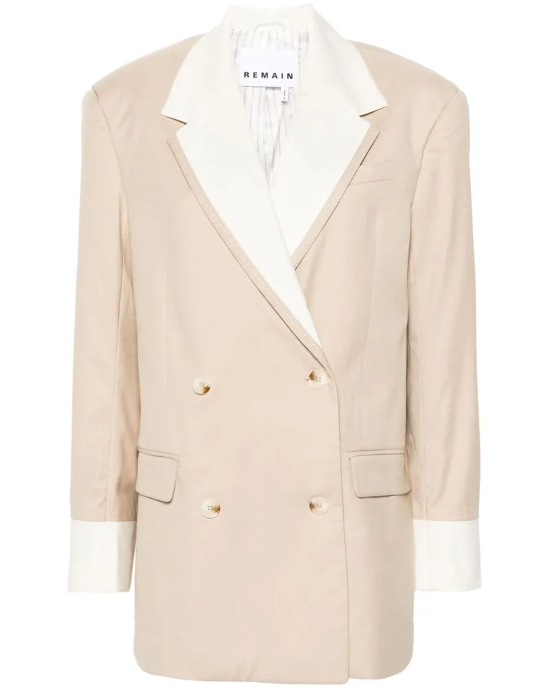 REMAIN Doppelreihiger Blazer - Nude Nude