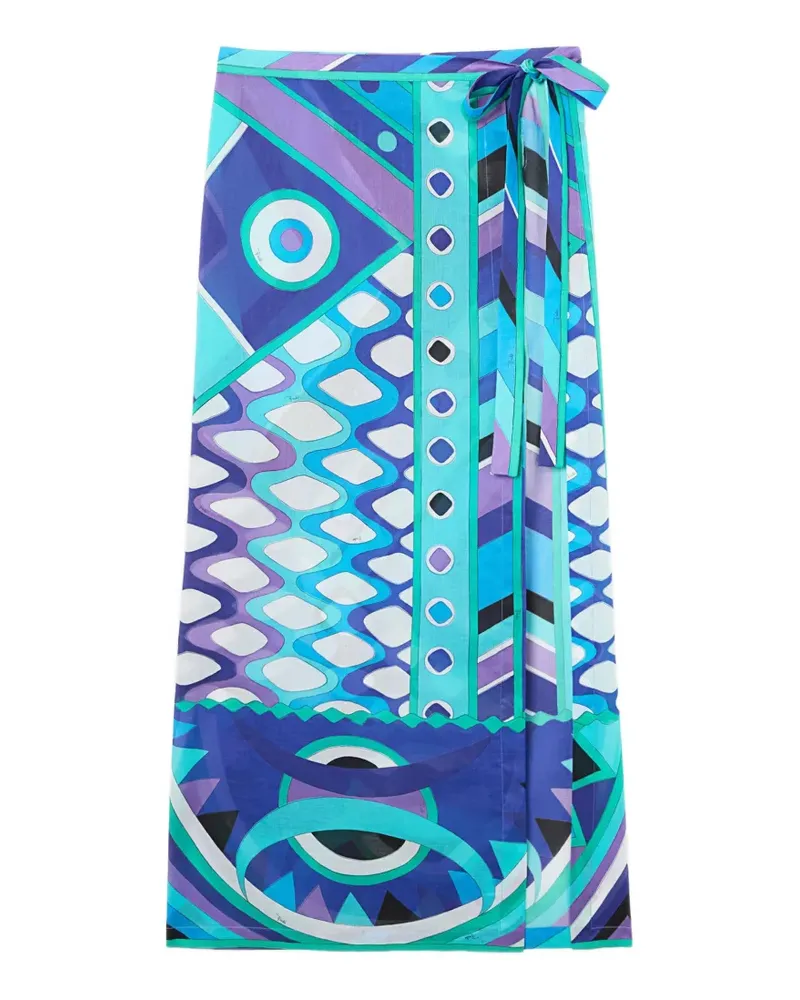 Emilio Pucci Gewickelter Sarong mit Vivara-Print - Blau Blau