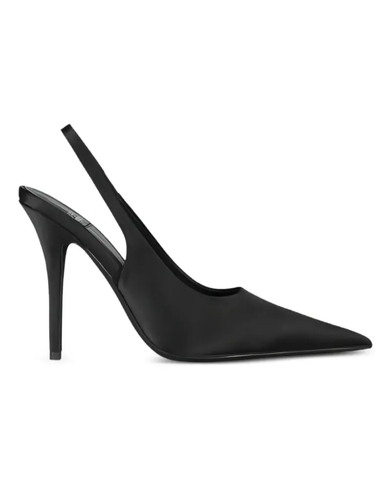 Jeffrey Campbell satin slingback pumps - Schwarz Schwarz