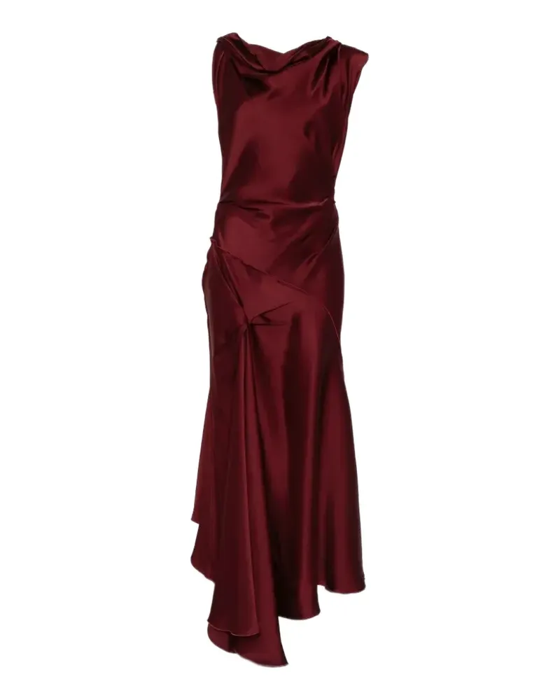 Victoria Beckham Posy draped asymmetric gown - Rot Rot