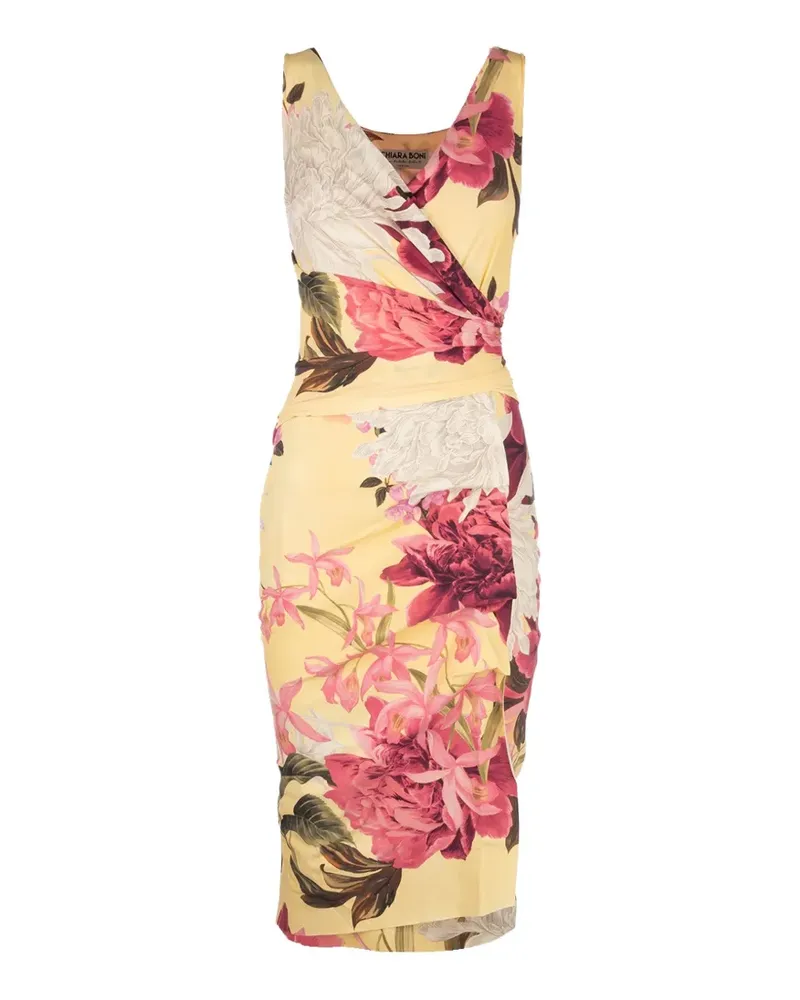 Chiara Boni Isoshi floral sleeveless midi dress - Gelb Gelb
