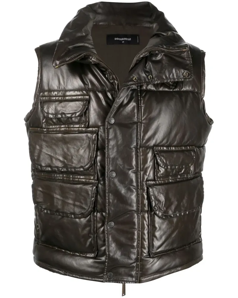 Dsquared2 Weste mit Taschen - Grün Grün