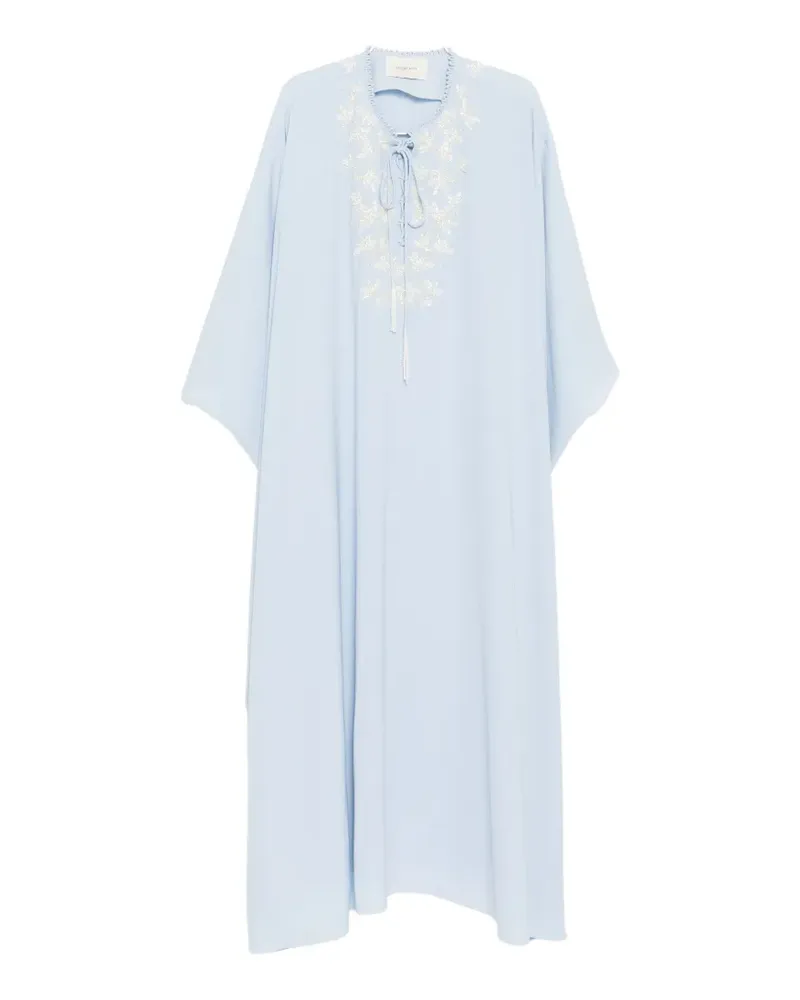 SHATHA ESSA floral-embellished maxi dress - Blau Blau