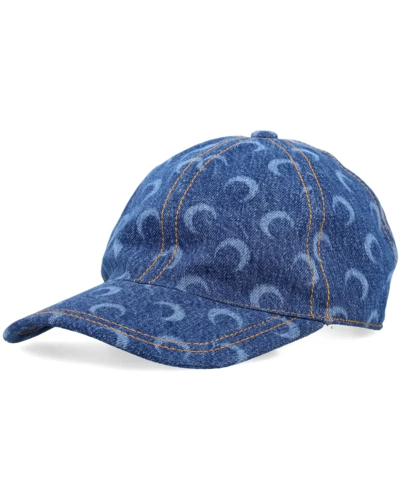Marine Serre Crescent Moon Jeans-Baseballkappe - Blau Blau