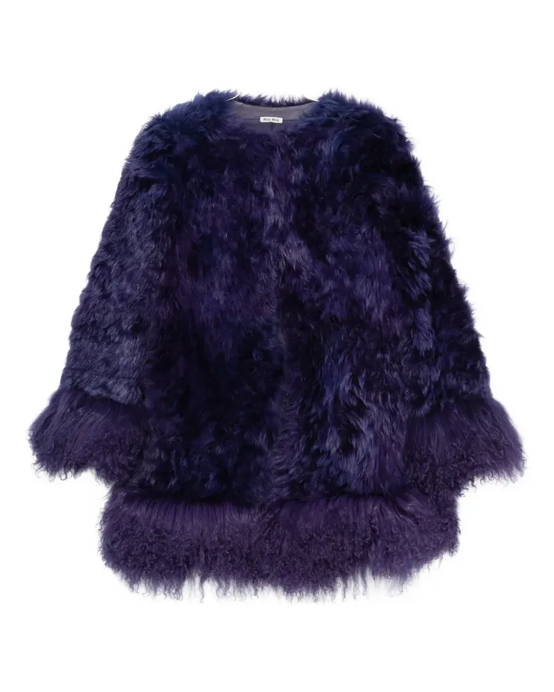 Miu Miu Texturierter Mantel - Violett Violett