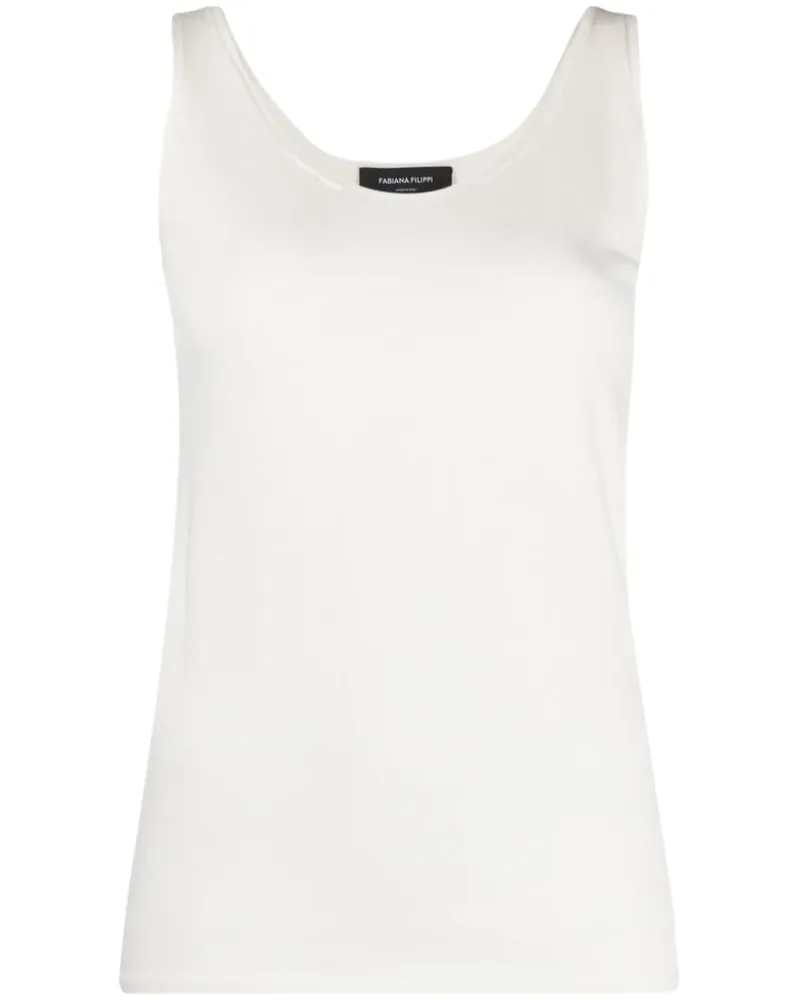 Fabiana Filippi Geripptes Top - Weiß Weiß