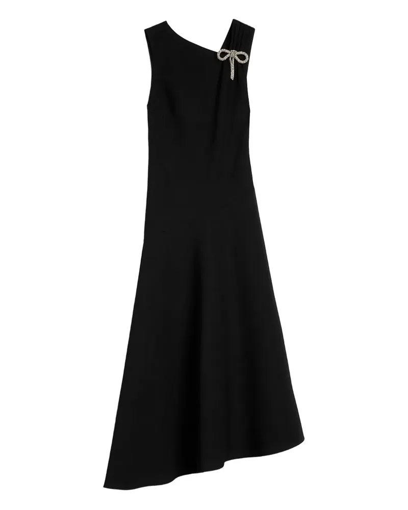 Jil Sander Kleid mit asymmetrischem Saum - Schwarz Schwarz