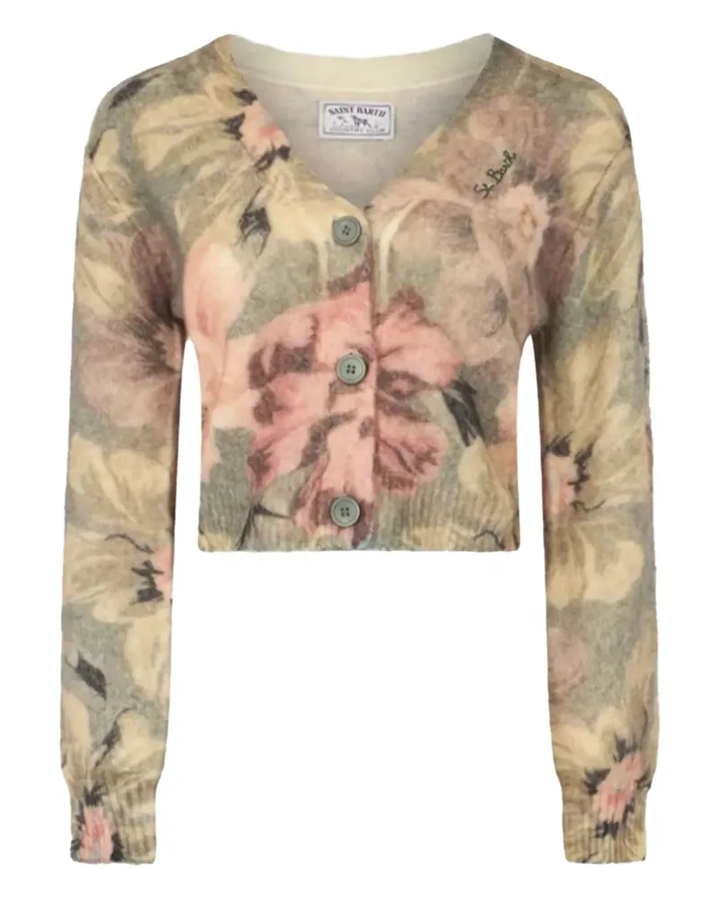 MC2 Saint Barth Luzy Cardigan mit Blumenmuster - Grün Grün