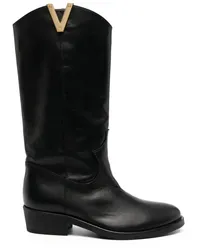 Via Roma 15 Stiefel mit Logo Schwarz