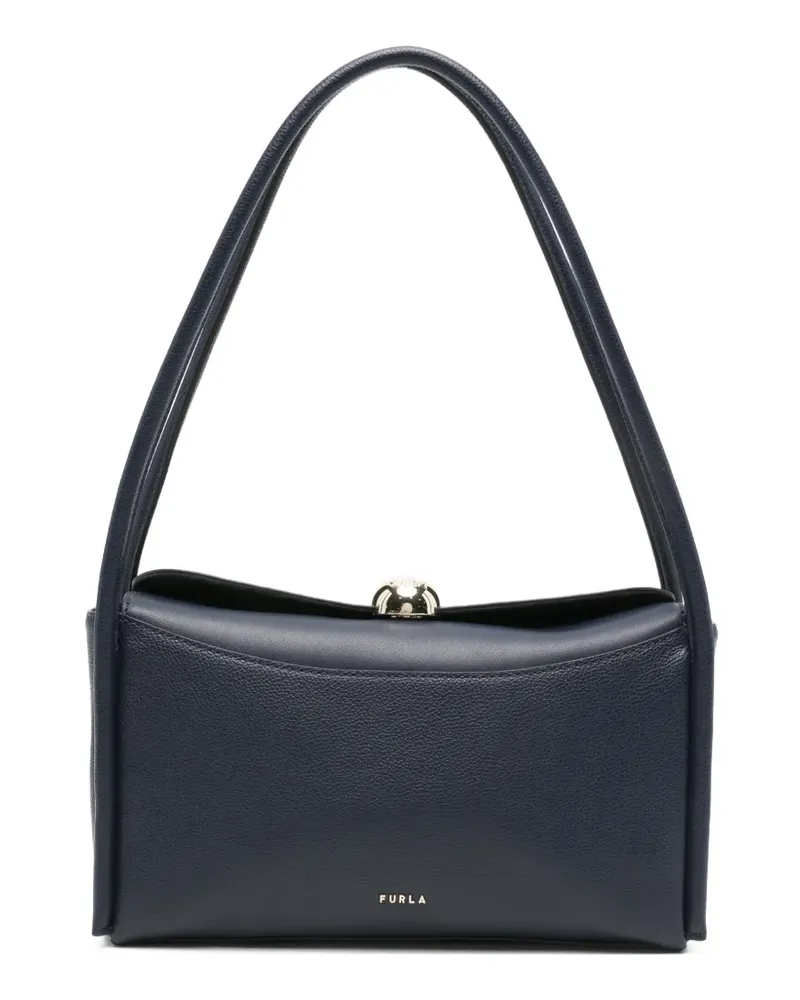 Furla medium Nicole pebbled-leather Boston bag - Blau Blau