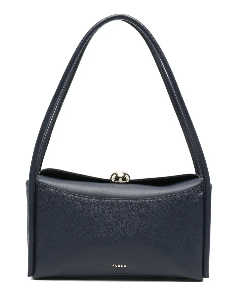 Furla medium Nicole pebbled-leather Boston bag - Blau Blau