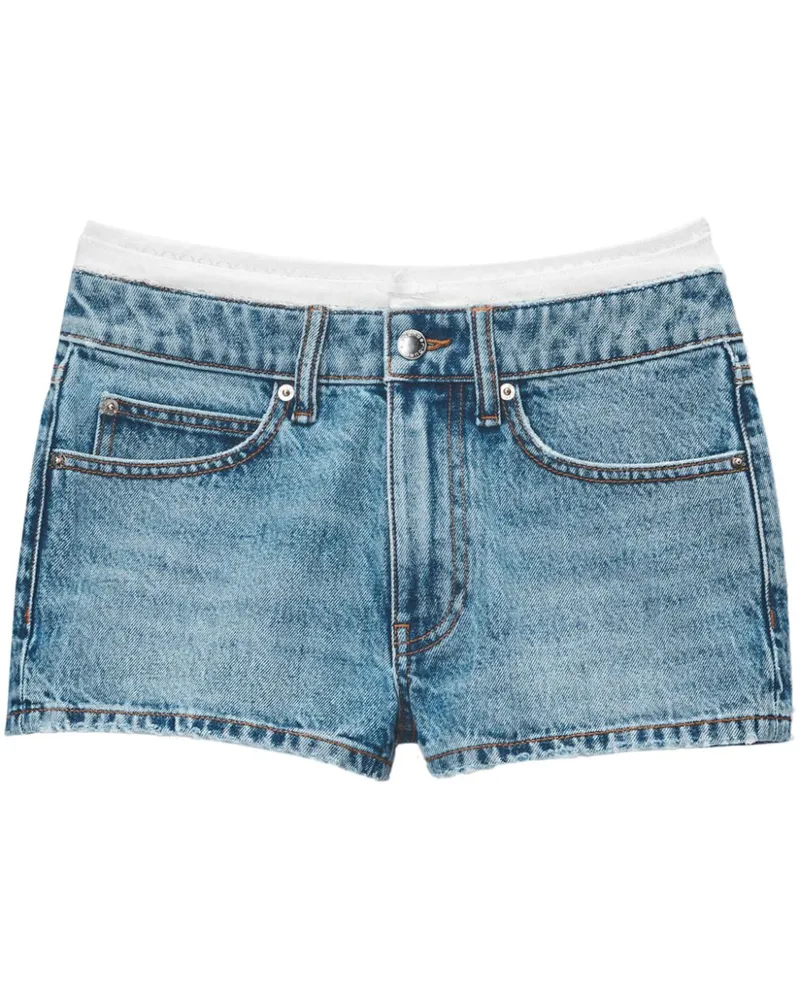 Alexander Wang Jeans-Shorts mit hohem Bund - Blau Blau