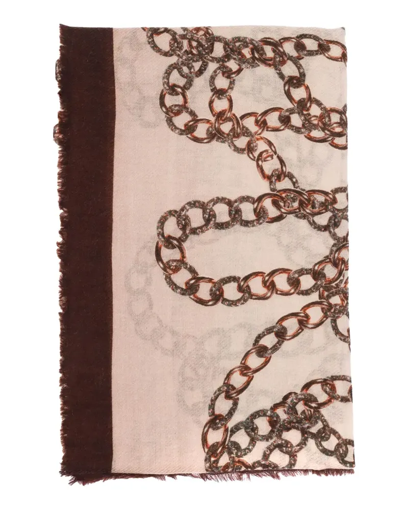 Faliero Sarti Schal mit Chains-Print - Nude Nude