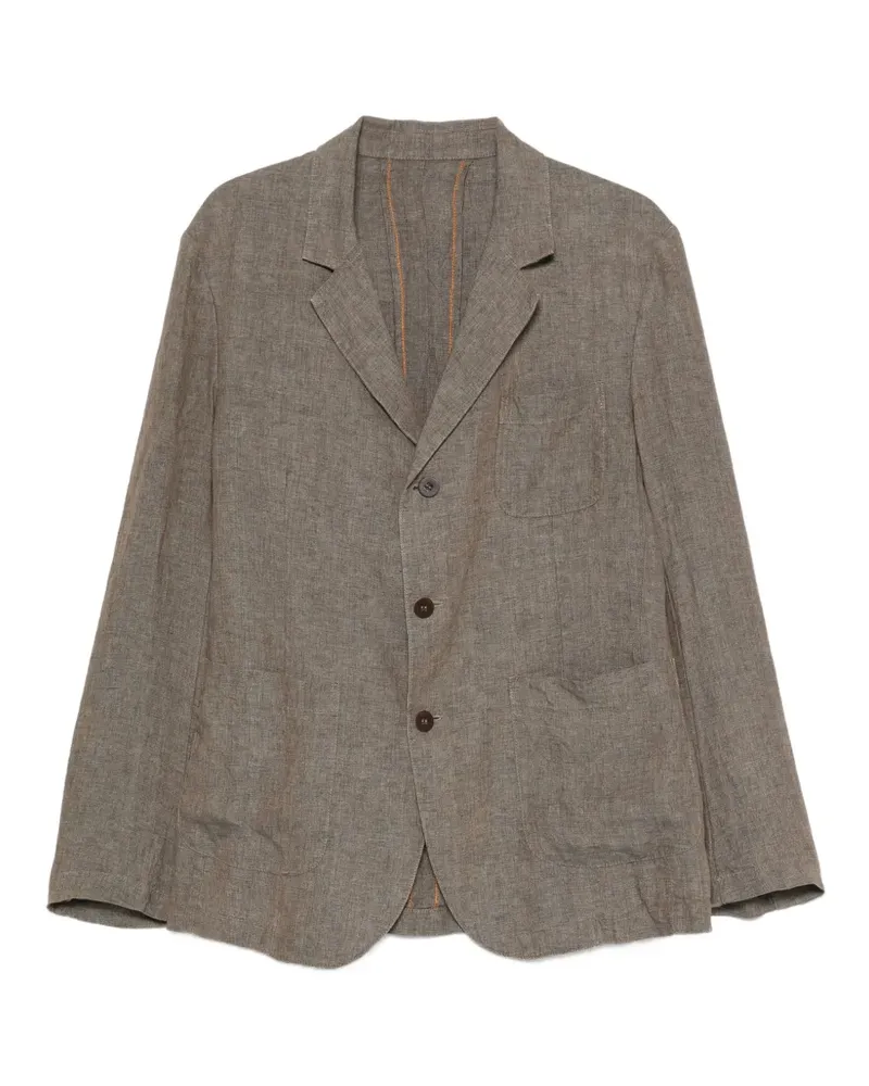 Original Vintage Style single-breasted linen blazer - Grün Grün