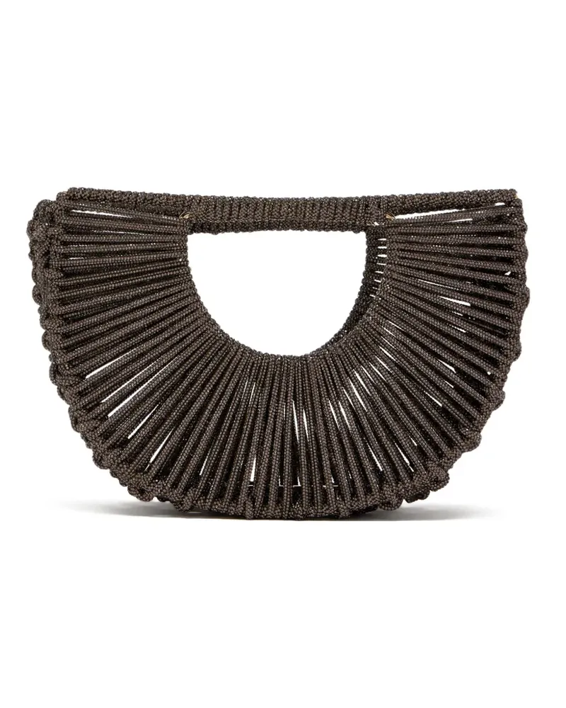 HIBOURAMA Demetra crystal-studded tote bag - Grau Grau