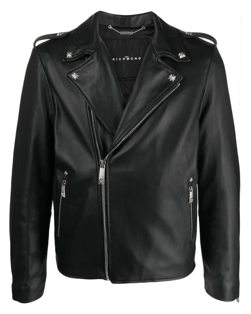 John Richmond Mililo Bikerjacke Schwarz