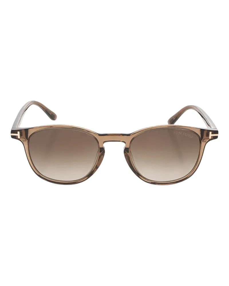 Tom Ford Holt-02 Sonnenbrille mit rundem Gestell - Braun Braun