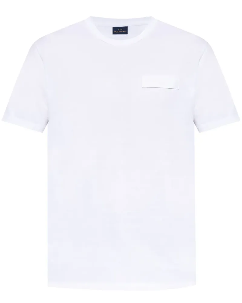 Paul & Shark T-Shirt mit Logo-Stickerei - Weiß Weiß