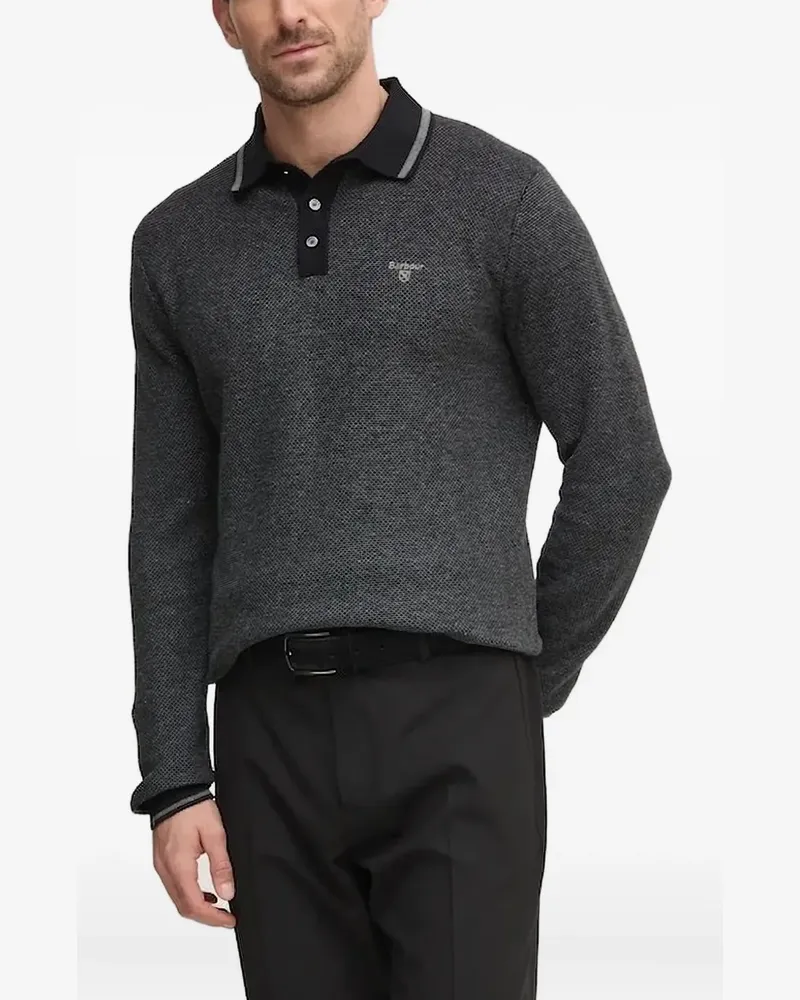 Barbour Strukturiertes Poloshirt - Grau Grau