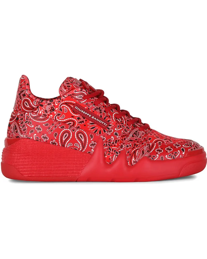 Giuseppe Zanotti Talon Sneakers mit Bandana-Print - Rot Rot