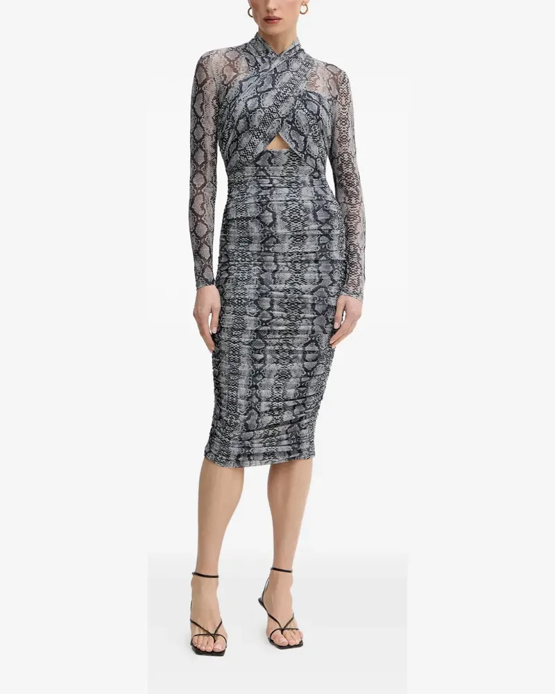 Bardot Aliyah cutout snake print dress - Grau Grau