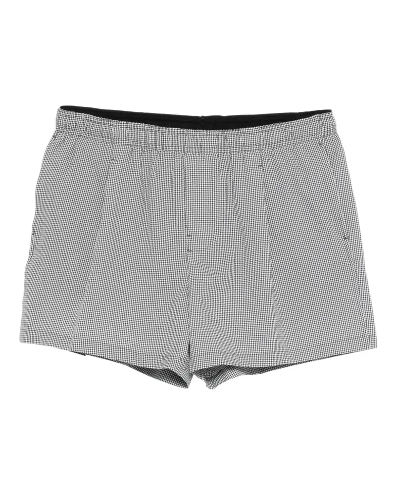 Our Legacy check shorts - Schwarz Schwarz