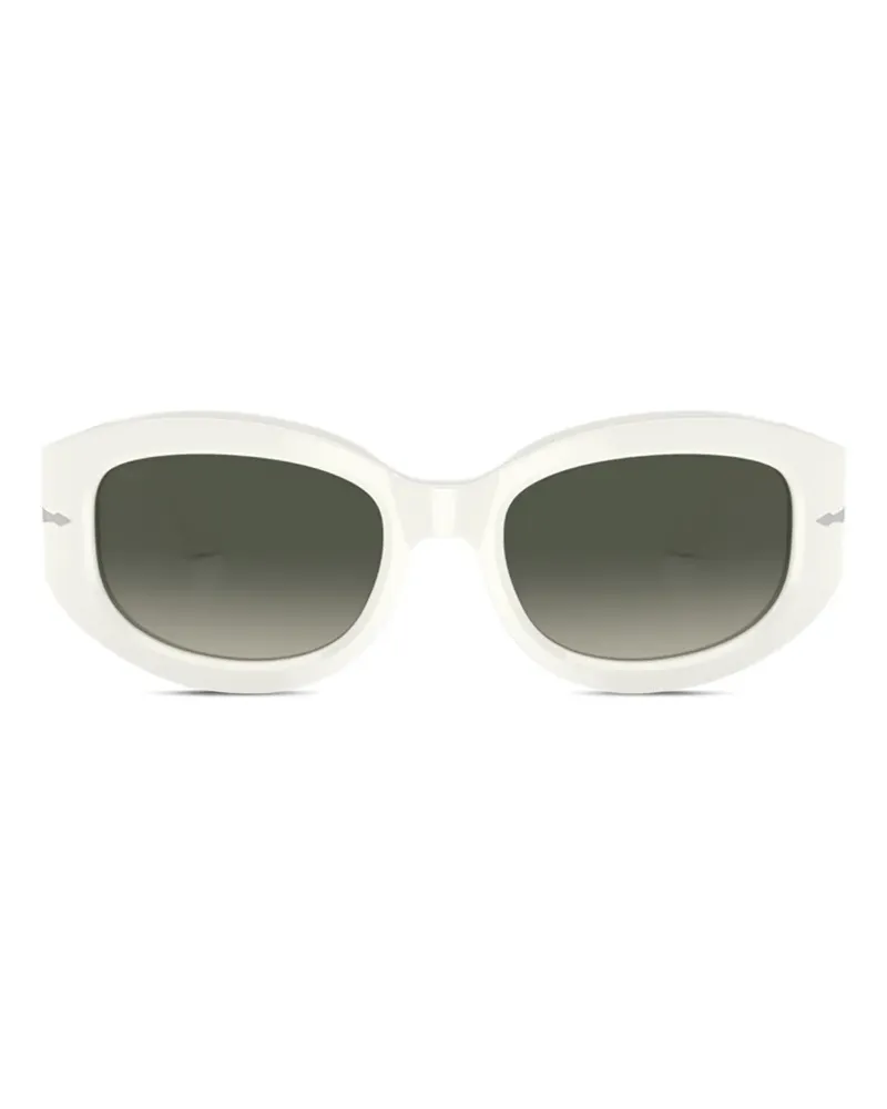 Persol Sonnenbrille mit ovalem Gestell - Weiß Weiß