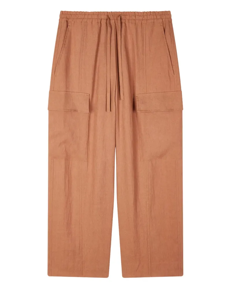 Paul Smith Leinenhose mit aufgesetzten Taschen - Braun Braun