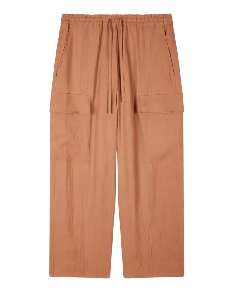 Paul Smith Leinenhose mit aufgesetzten Taschen - Braun Braun