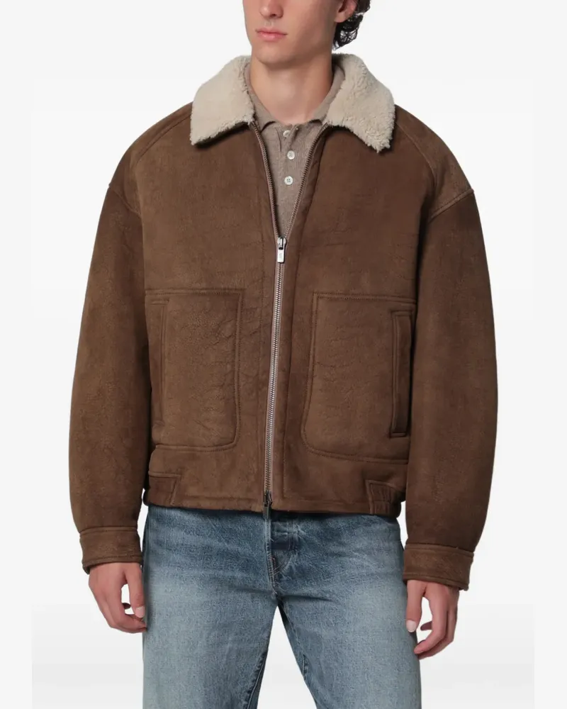 Salvatore Santoro Klassische Lederjacke - Braun Braun
