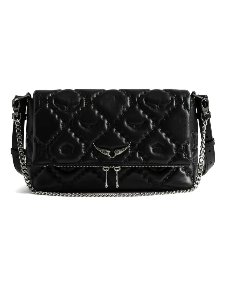 Zadig & Voltaire Gesteppte Rock II Umhängetasche mit Kette - Schwarz Schwarz