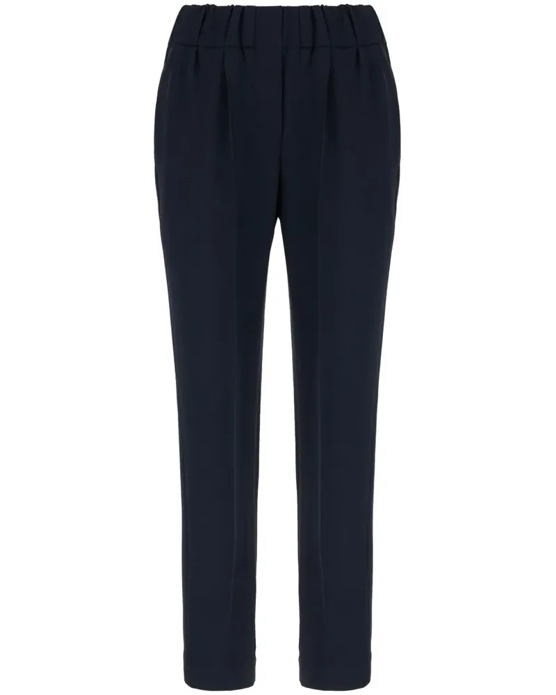 Brunello Cucinelli Schmale Cropped-Hose - Blau Blau
