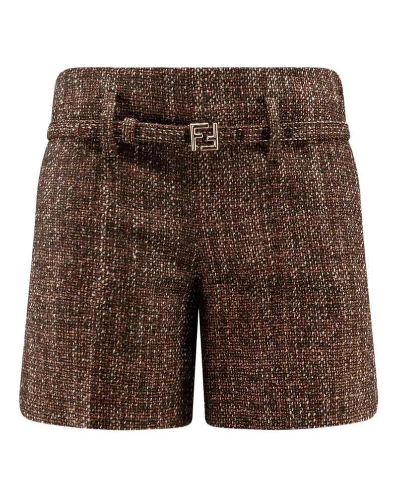 Fendi Shorts mit Gürtel - Braun Braun