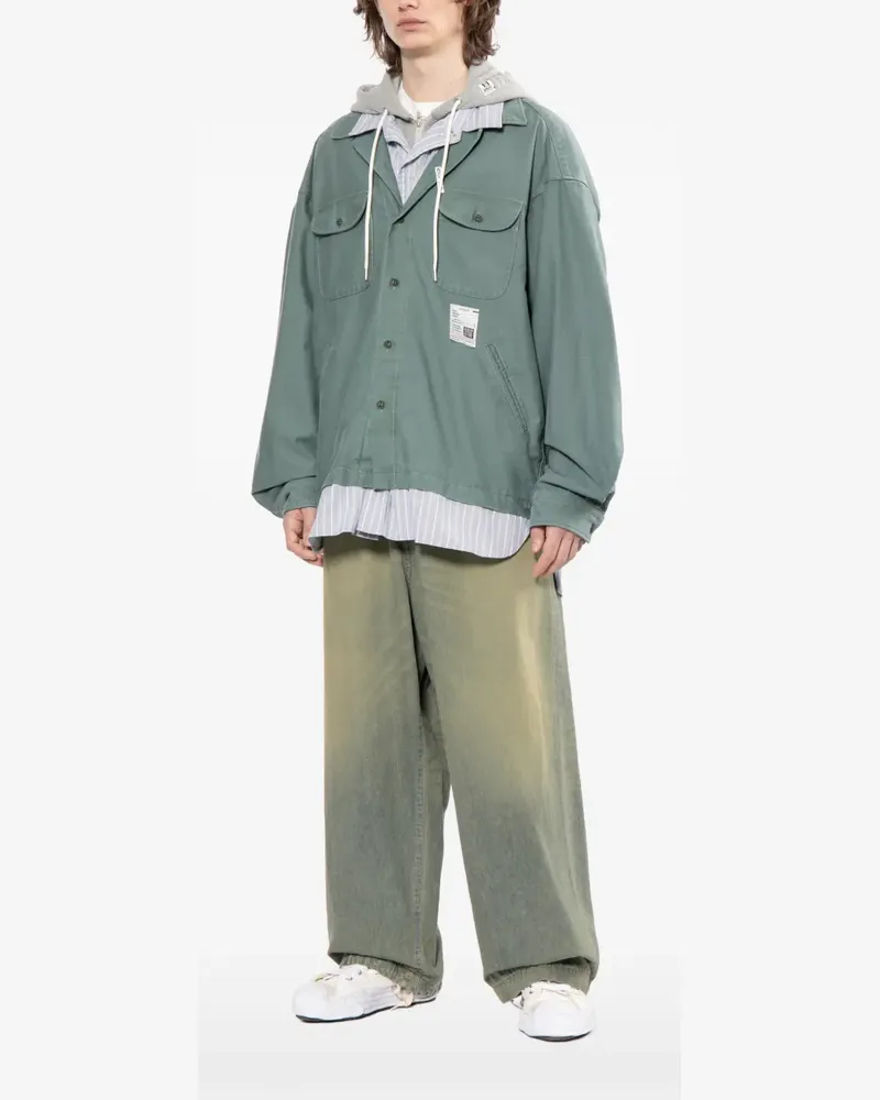 MIHARAYASUHIRO Gestreifte Kapuzenjacke - Blau Blau