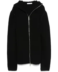 Helmut Lang Gestrickter Hoodie Schwarz