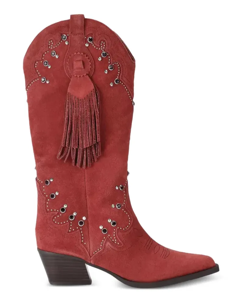 Kurt Geiger Oxford Stiefel mit Quasten - Rot Rot