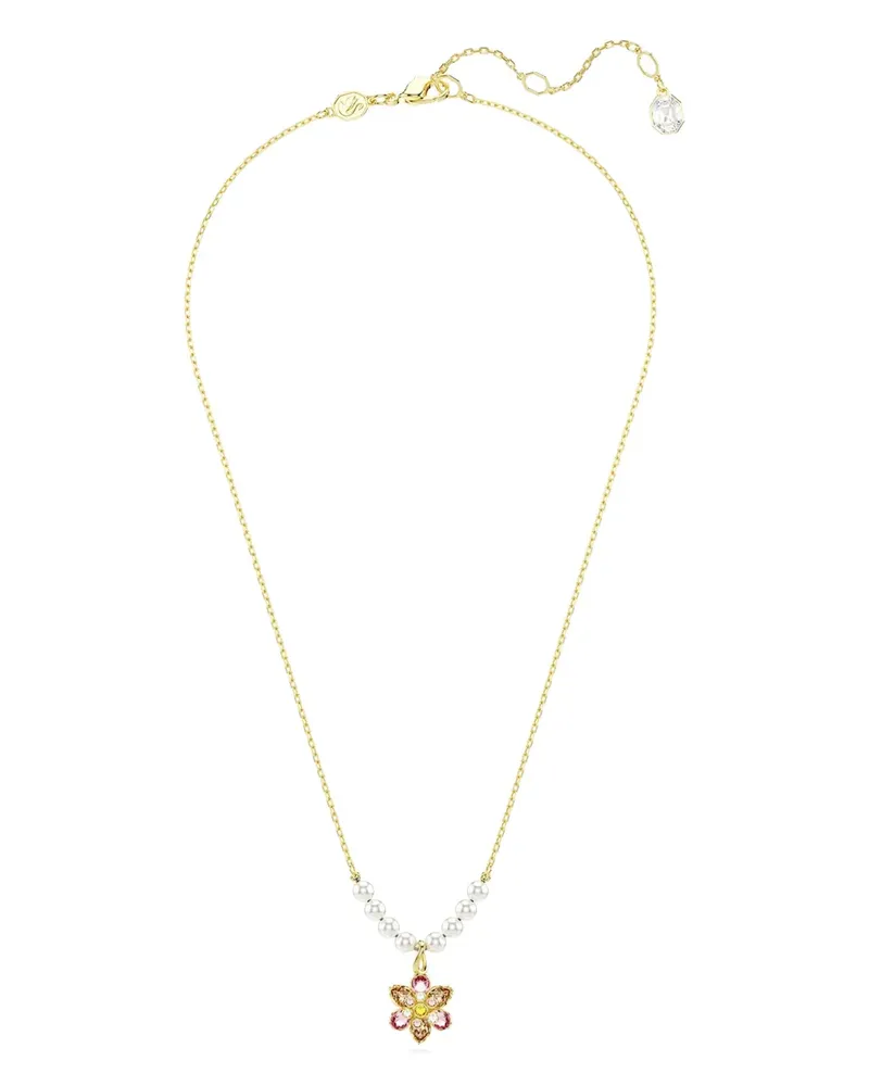 Swarovski Idyllia pearl flower pendant necklace - Gold Gold