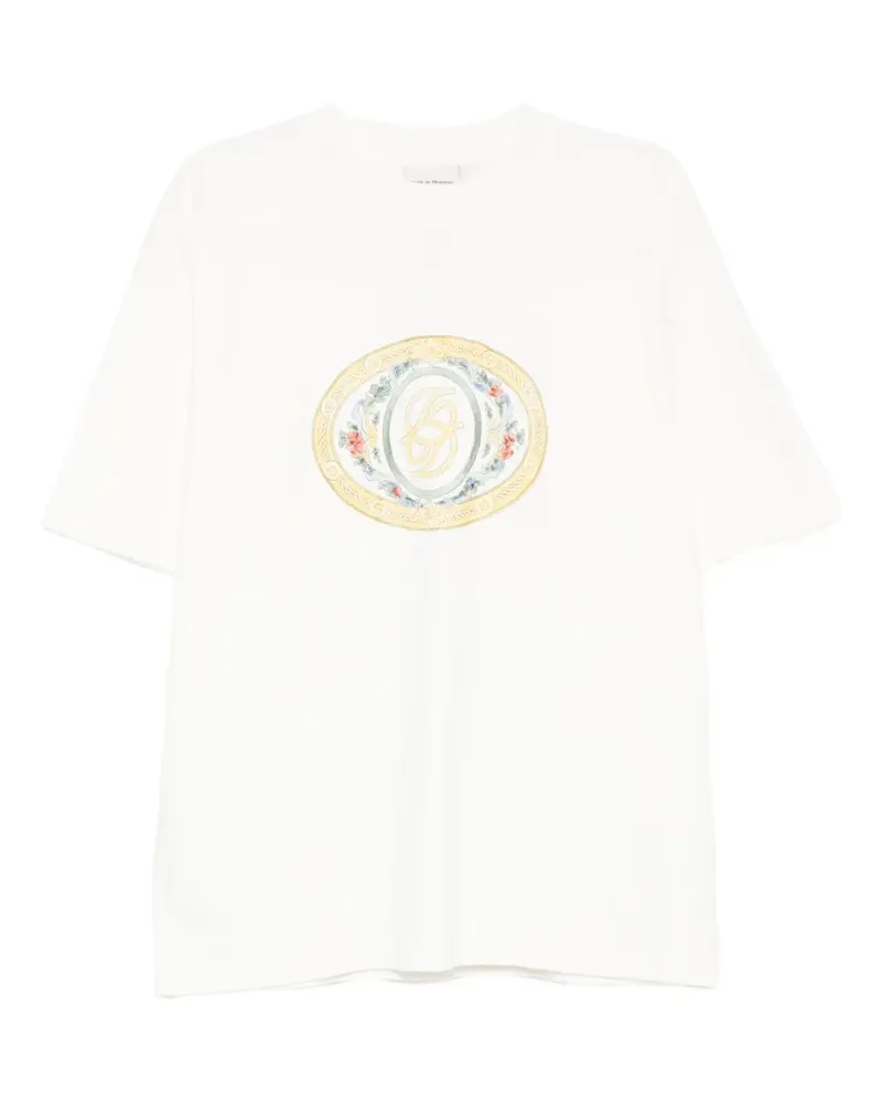 Drôle de Monsieur T-Shirt mit ovalem Gestell - Nude Nude