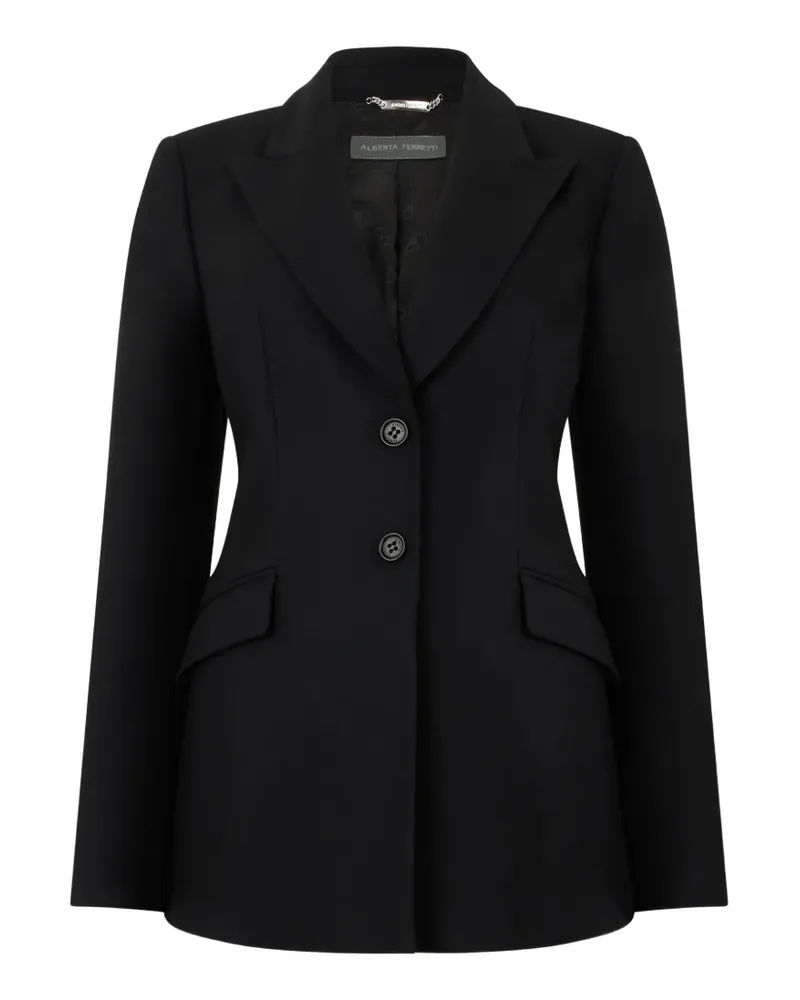 Alberta Ferretti Einreihiger Blazer - Schwarz Schwarz