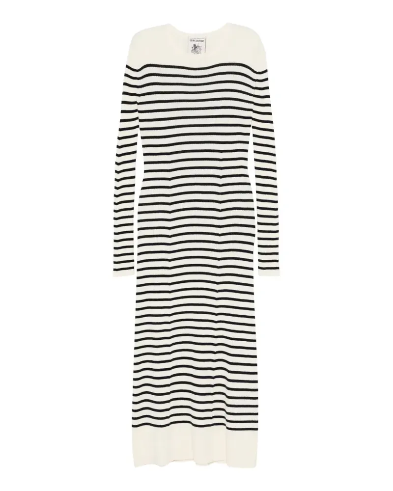 Semicouture Gestreiftes Kleid - Nude Nude