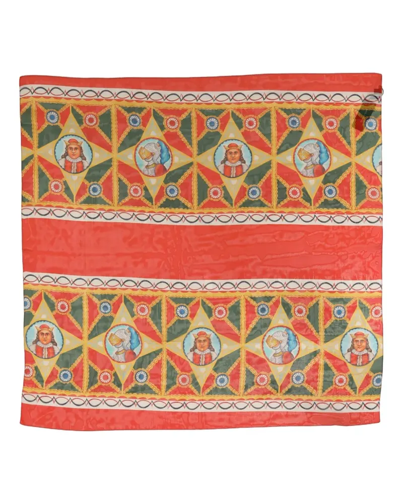 Dolce & Gabbana printed silk scarf - Rot Rot